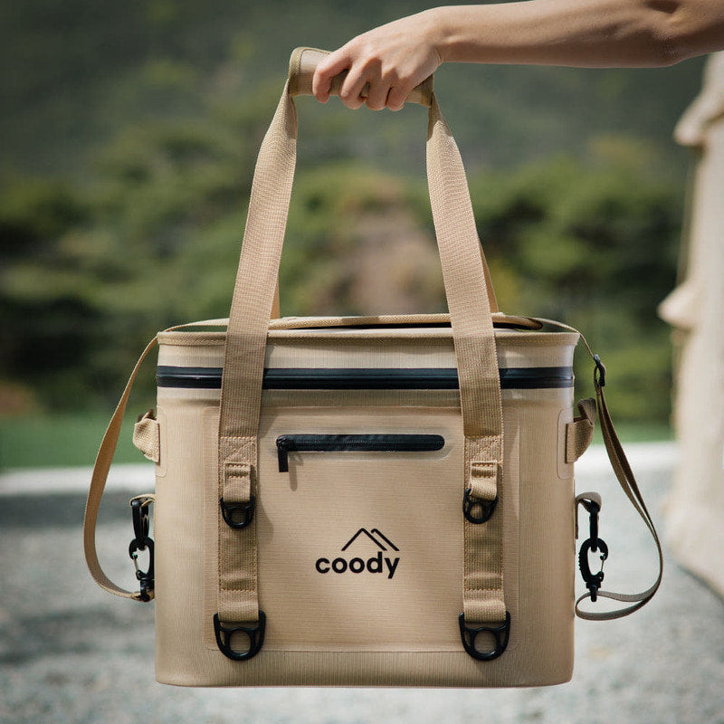 Coody Kühltasche - Cooler bag Beige/Olivegrün/Grau