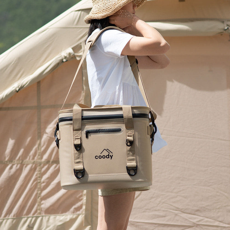 Coody Kühltasche - Cooler bag Beige/Olivegrün/Grau