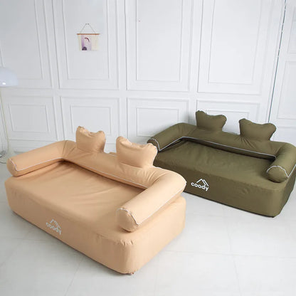 coody inflatable sofa Beige/Olive Green/Black