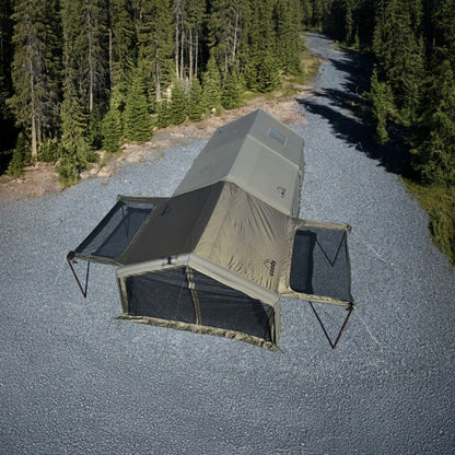 Coody Aufblasbares Vordach Olivegrün – Tarp Ansicht von oben