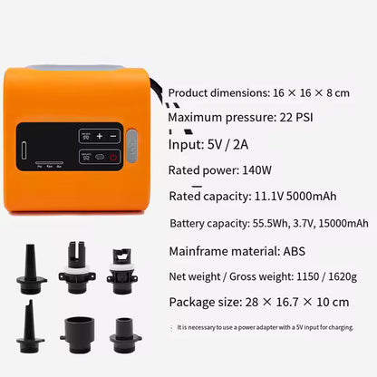 Coody elektrische Luftpumpe 133P Lithium Orange – Produktbild 8 | Coody Camping