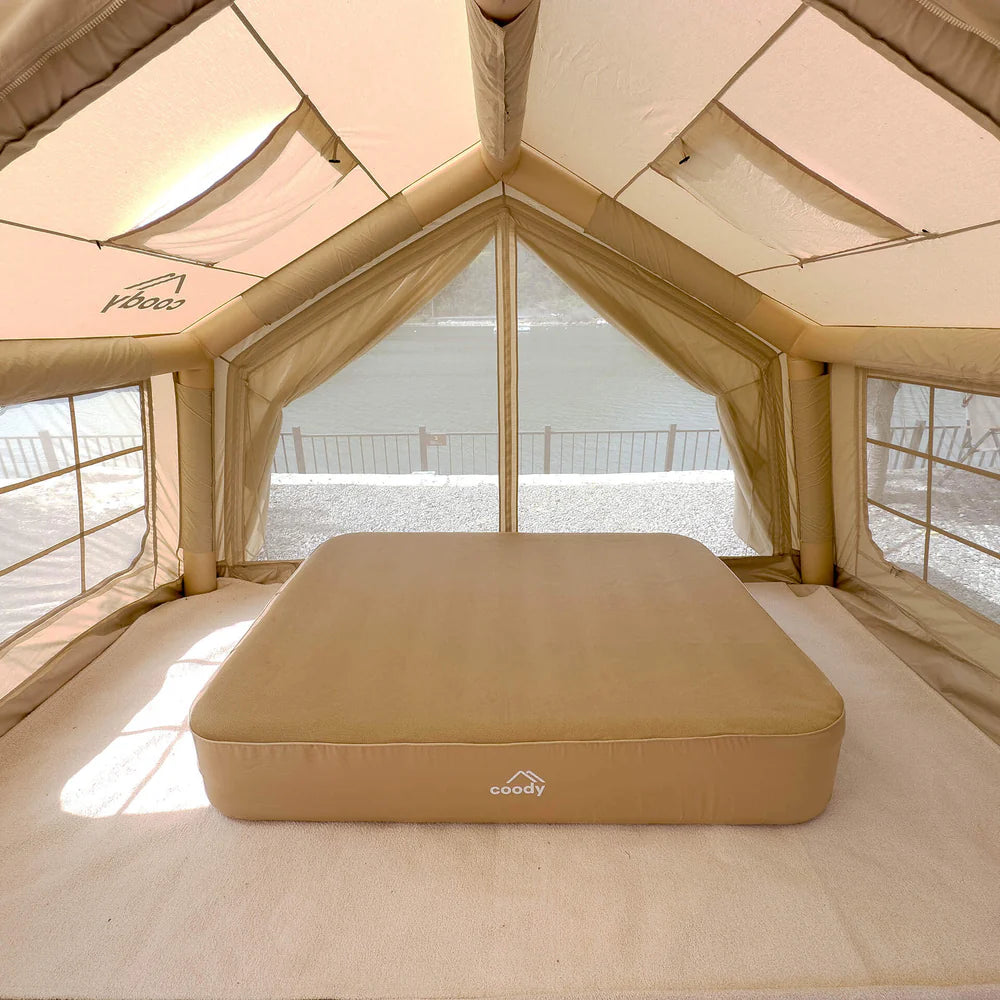 Coody Luftmatratze mit integrierter Luftpumpe - Single/Double/Triple - Beige / Single