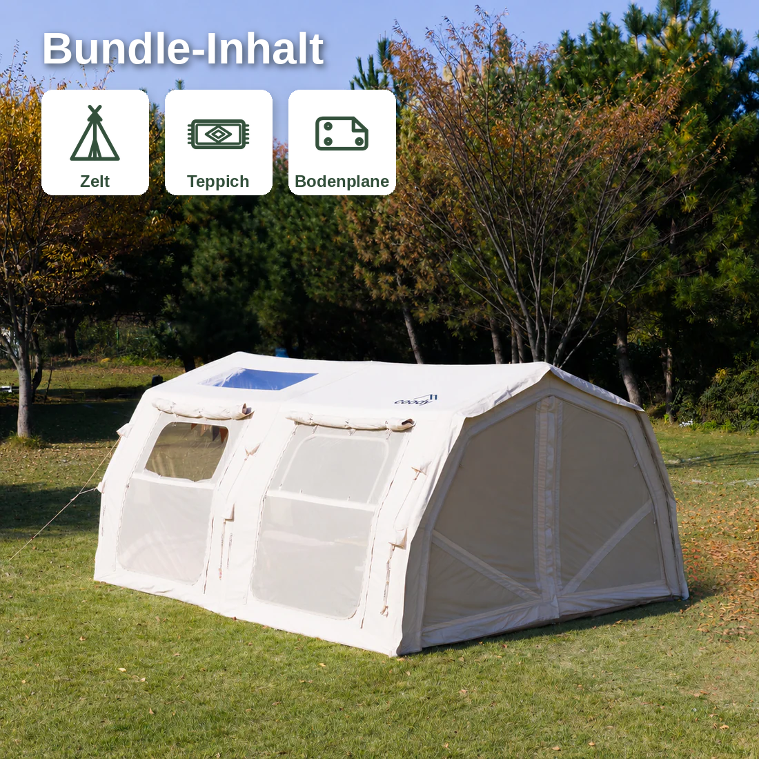 Coody Familia Pro Bundle – Zelt + Teppich + Bodenplane