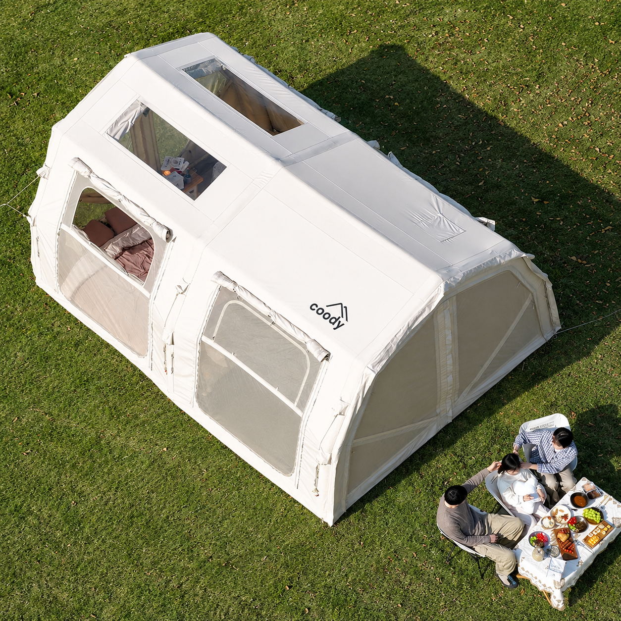 fap zelt Coody 17.28 Familia Pro Luftzelt Beige – Coody – Aufblasbare Zelte & Camping Zubehör