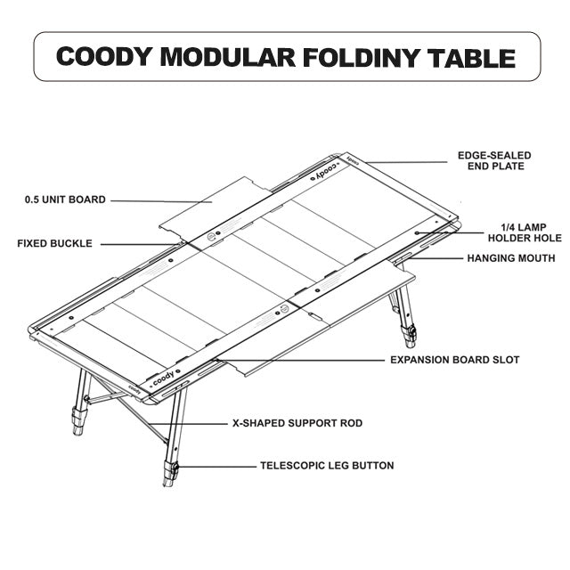 Coody IGT-Klapptisch – Modulsystem