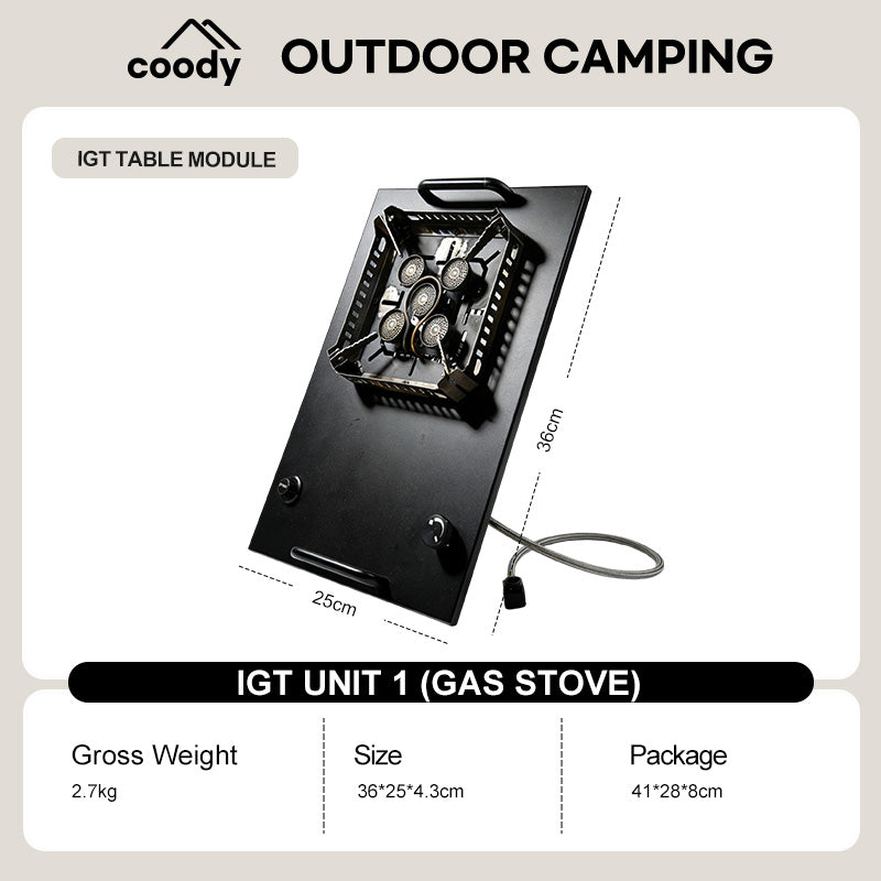 Gaskocher 7200W – Schwarz