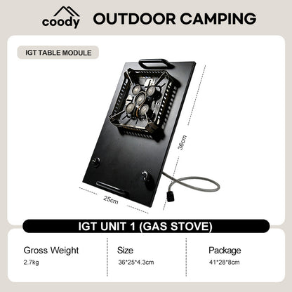 Gaskocher 7200W – Schwarz