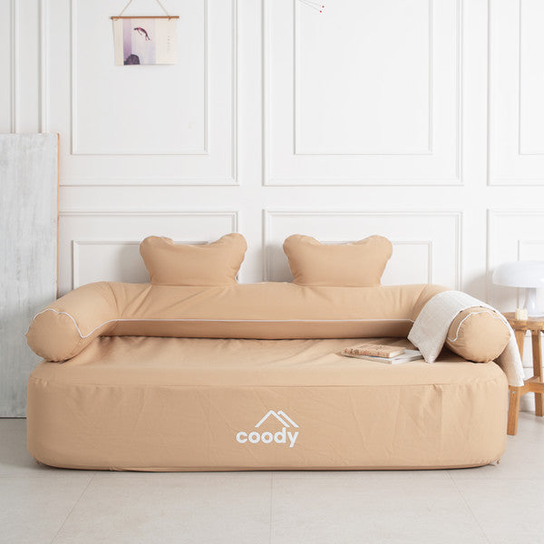 Coody aufblasbares Sofa Beige/Olivegrün/Schwarz