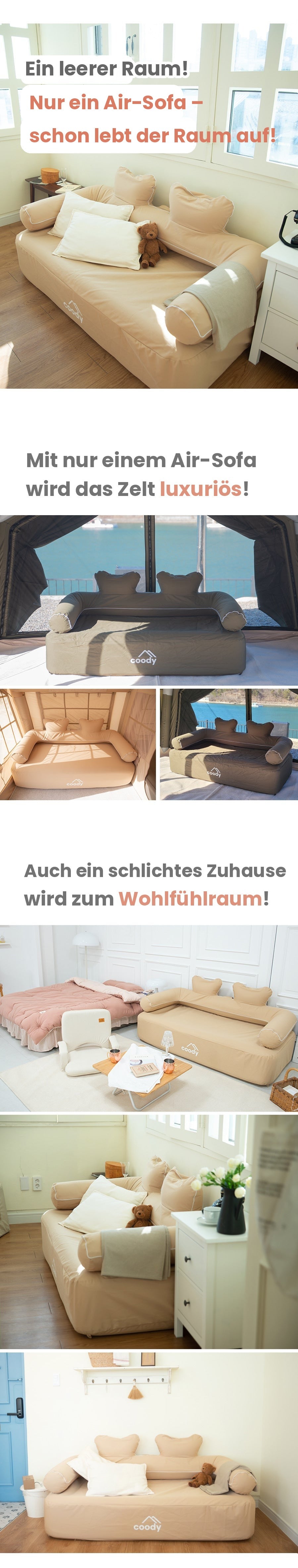 Coody aufblasbares Sofa