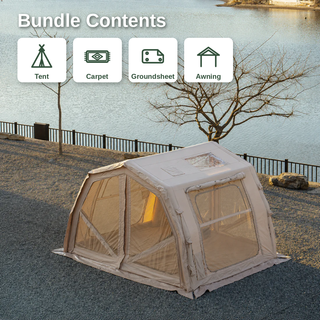 Coody 10.0 Pro Bundle – Tent + Carpet + Groundsheet + Awning