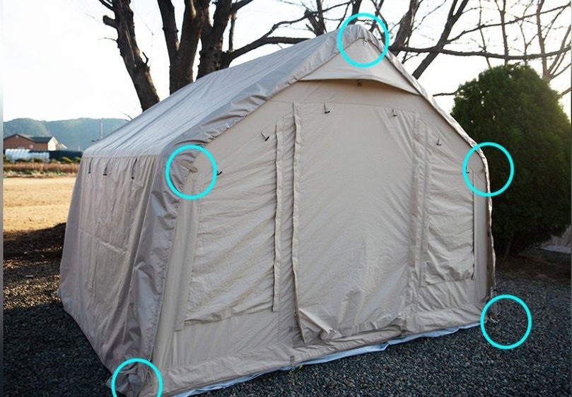 Tarp Befestigungspunkte am Zelt